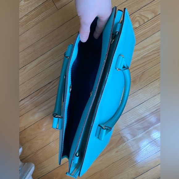Kate Spade 12.5 inch teal handbag - Picture 4 of 9